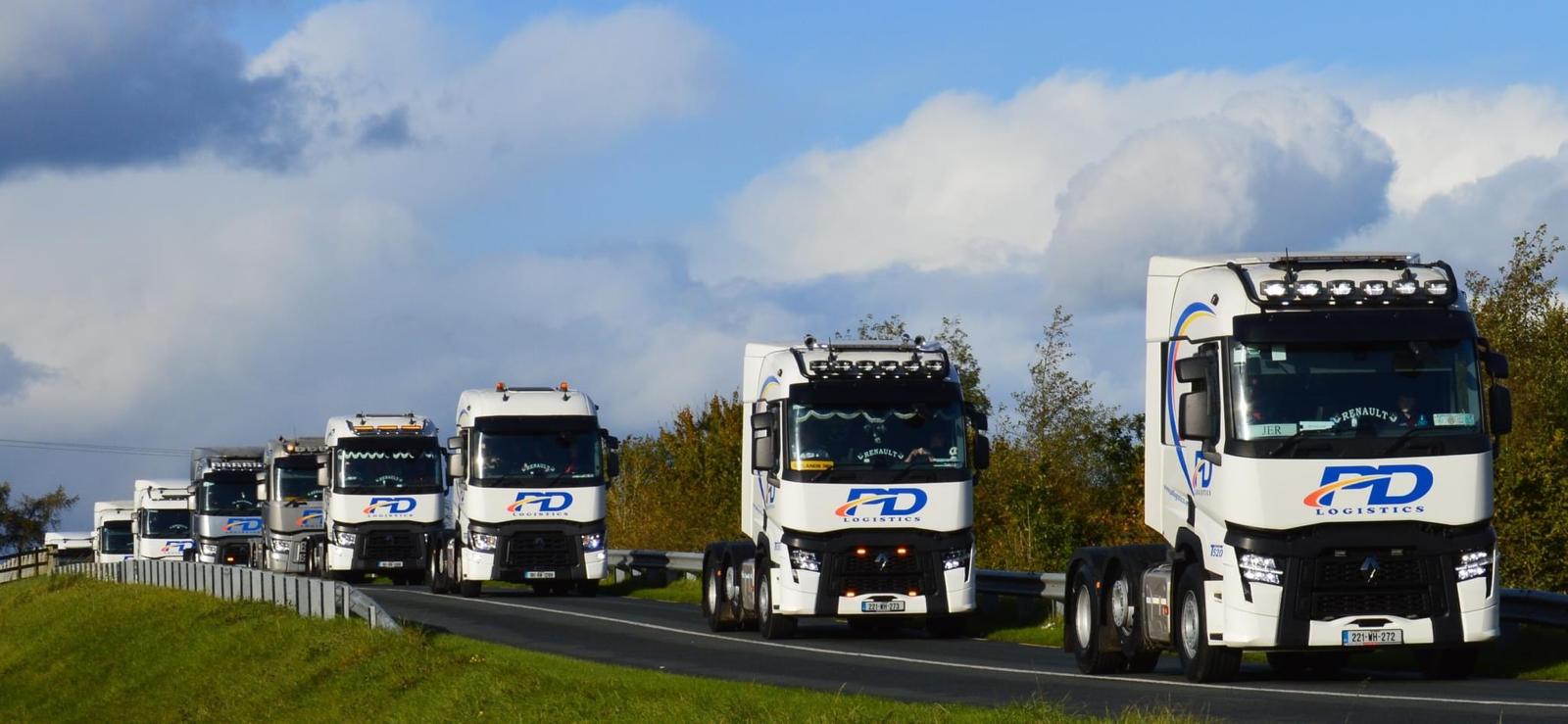 PD Logistics HGV fleet on the road